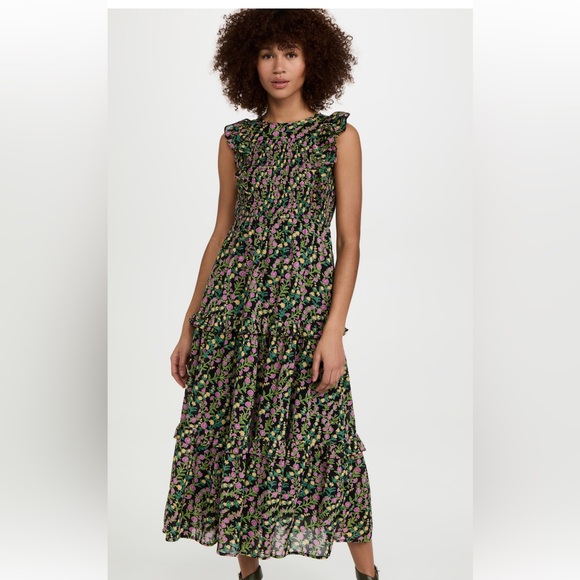 Banjanan Dresses & Skirts - Banjanan Boundless Floral Black Iris Dress